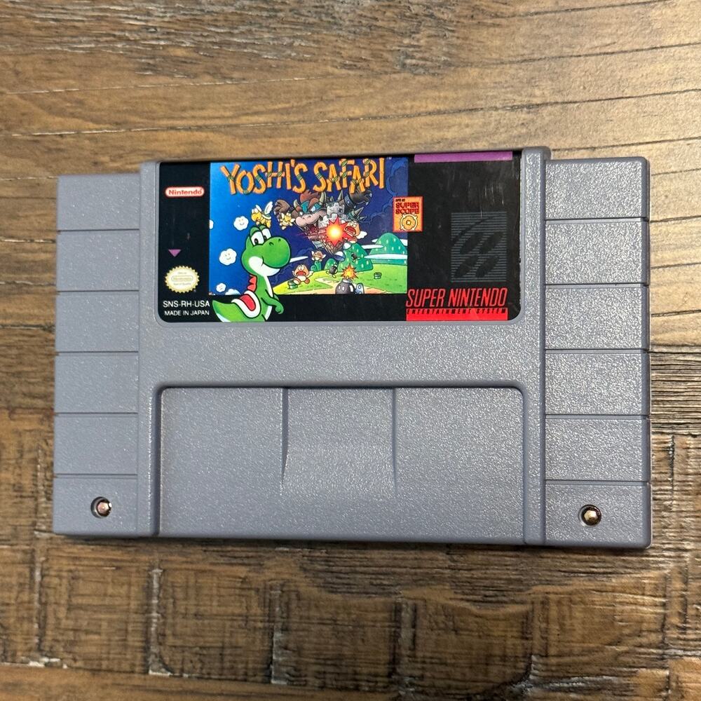 Yoshi's Safari Super Nintendo SNES Original Game Cart ONLY Requires Super Scope